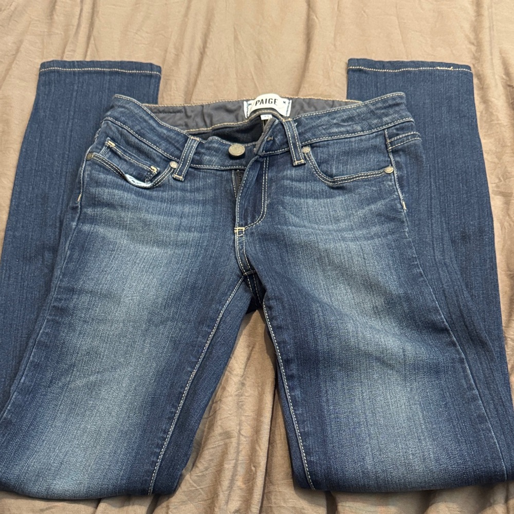 PAIGE Women's Blue Skinny Jeans
